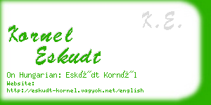 kornel eskudt business card